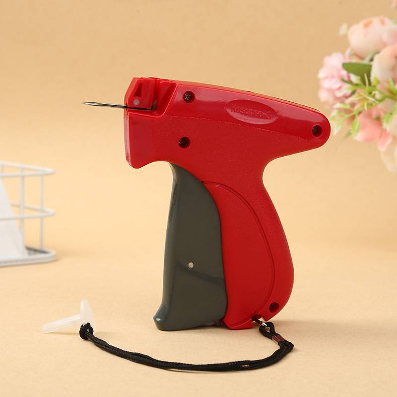 Red clothing fixed tag, shoe hak, socks, trademark, label gun thin needle, mother buckle rubber gun