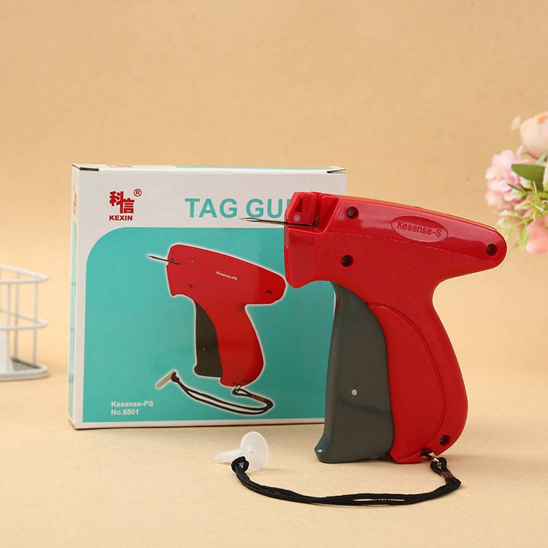 Red clothing fixed tag, shoe hak, socks, trademark, label gun thin needle, mother buckle rubber gun