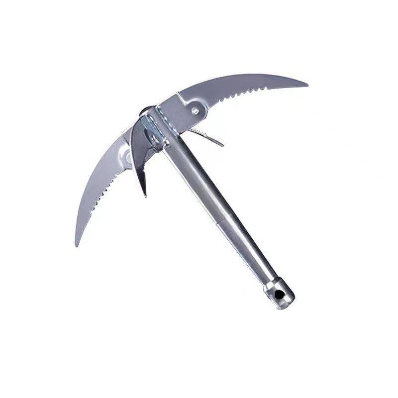 Sword cutter for a fish, a lawn cutter, and a lawn hook for a weed and a thick, large folding of a four-knife lawer