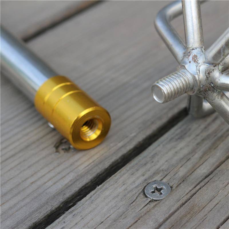 Germany imported pouring small fish fork head can retractable fish fork, steel fork sleeve, catfish blue frog stainless steel fishing fork