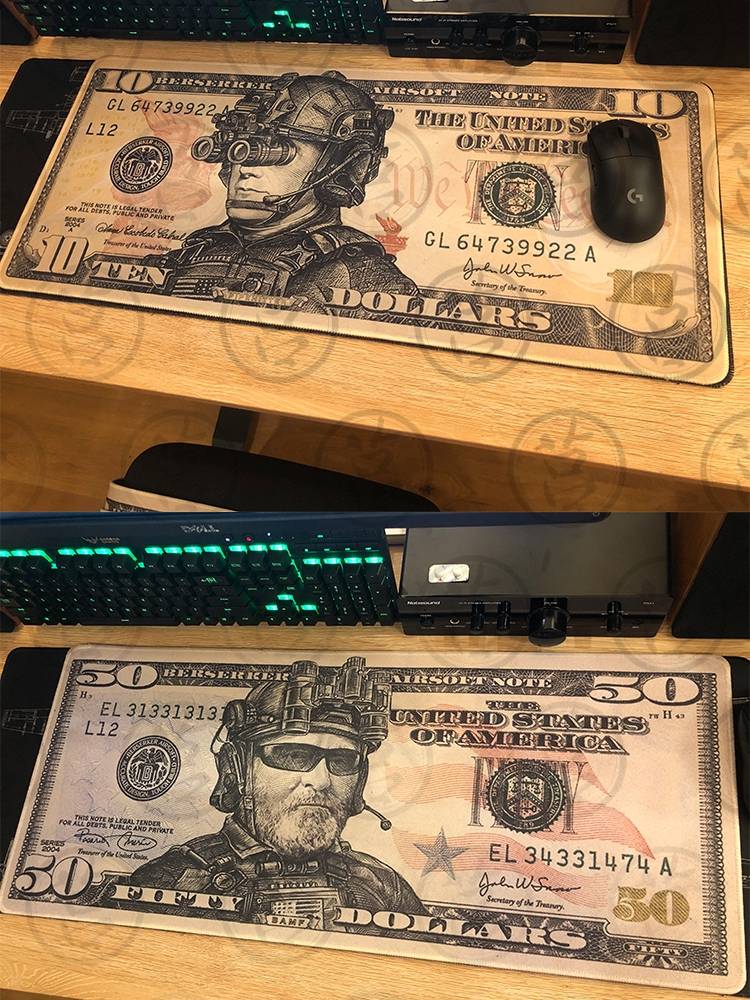 Tactical dollar US dollar mouse pad original recruitment fortune Gold Yumantang, congratulations to the fortune and promotion of salary increase, praying for blessings