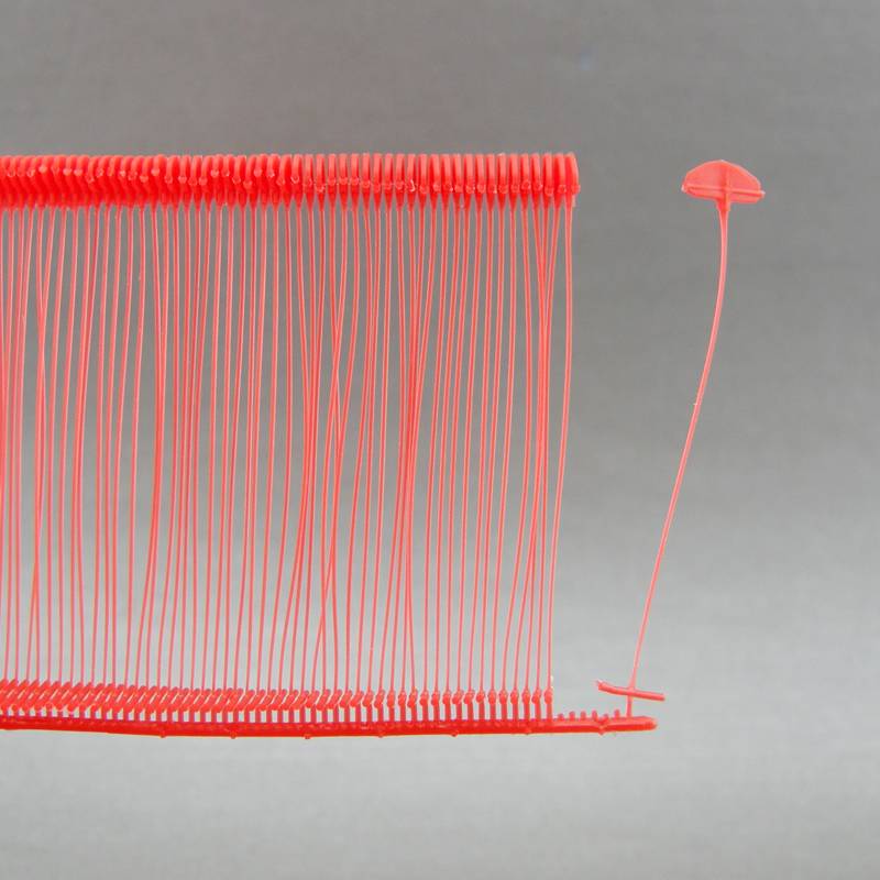 Spot color red fan -shaped blade fine rubber tag lines trademark gun plastic rowing needle