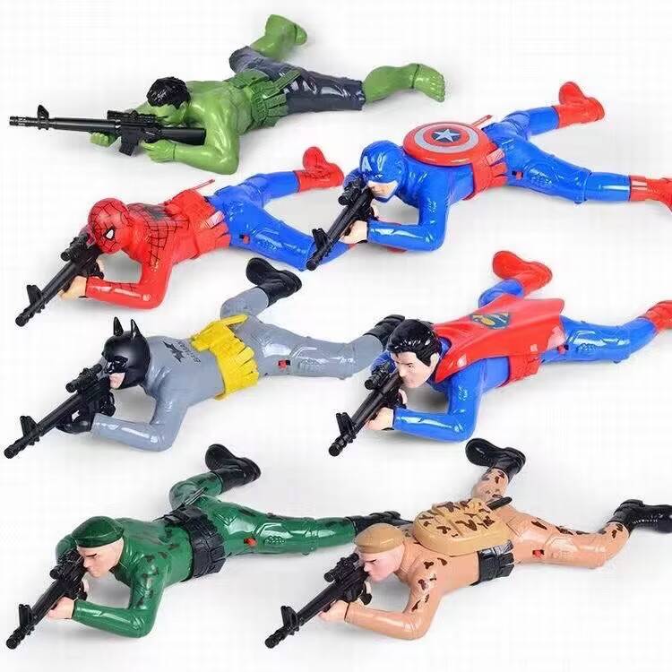 Internet celebrity electric warrior reptile soldiers shot toy hero will climb troops and shoot guns and sniper spider -man