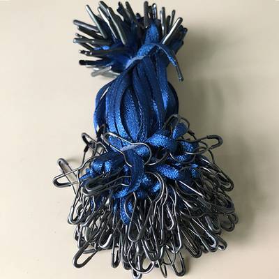 Blue satin ribbon color gourd