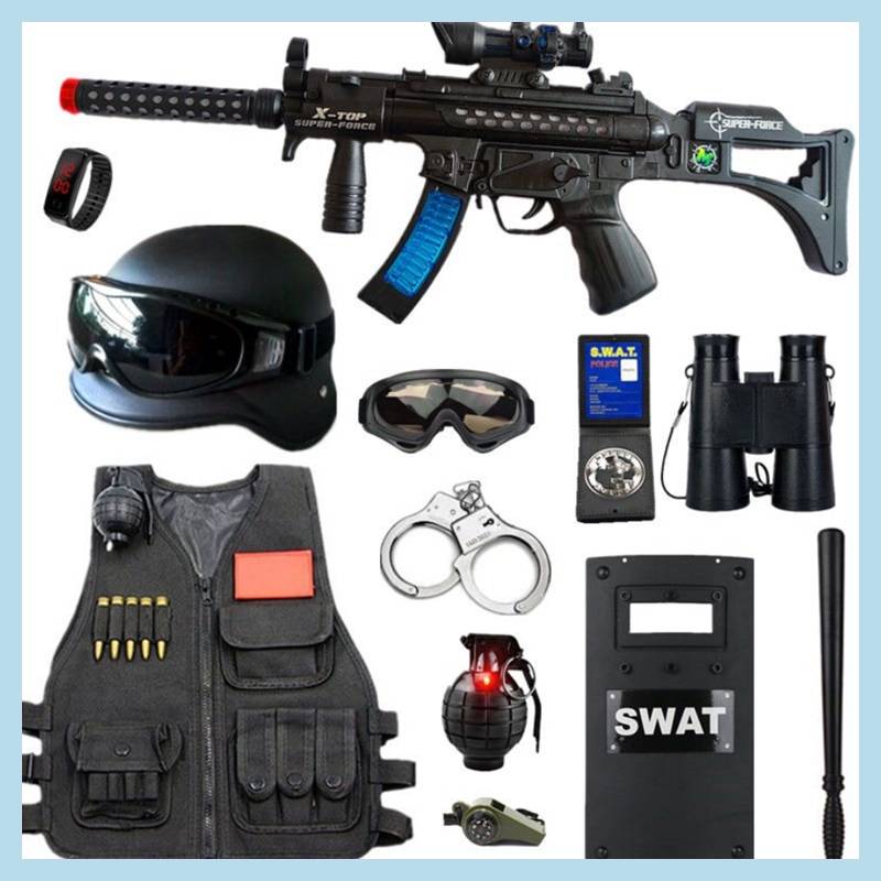 Children's toy gun war equipment special forces small police set special police boy rocket artillery assault rifle to eat chicken simulation