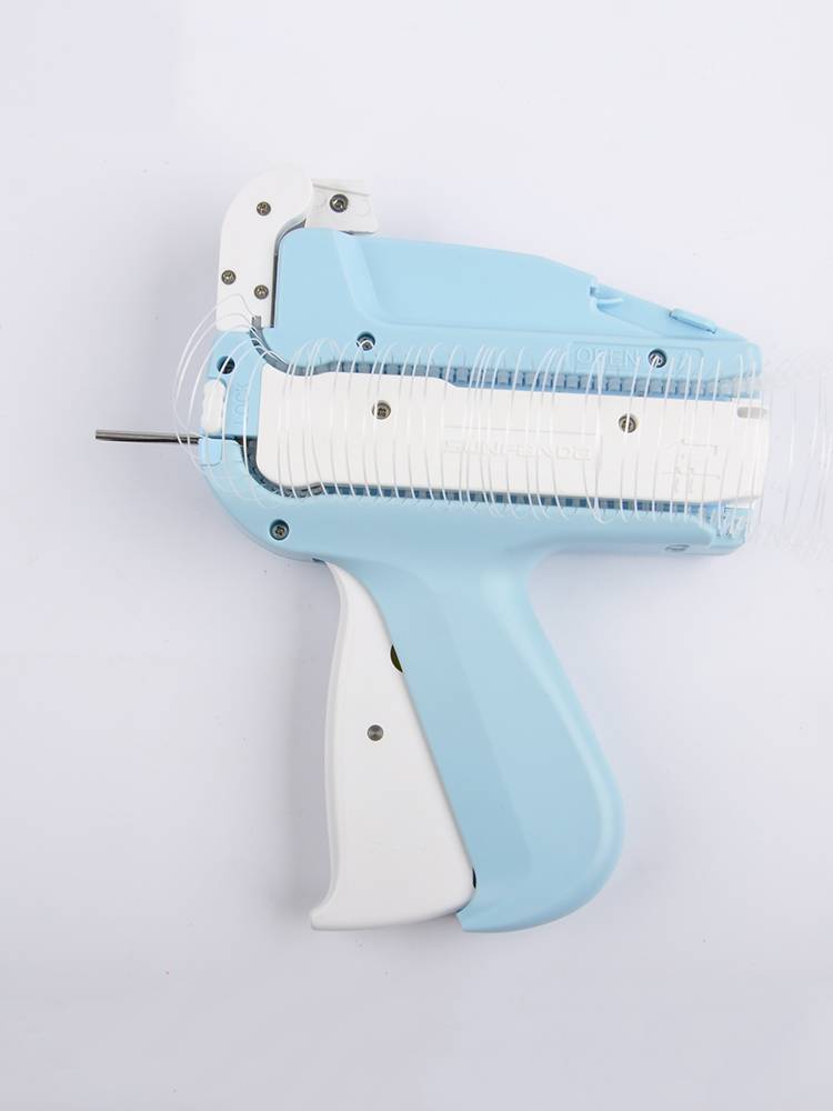 New clothing tag gun Tag lane high -end rope penetration machine buckle automatic set ring gun free of charge
