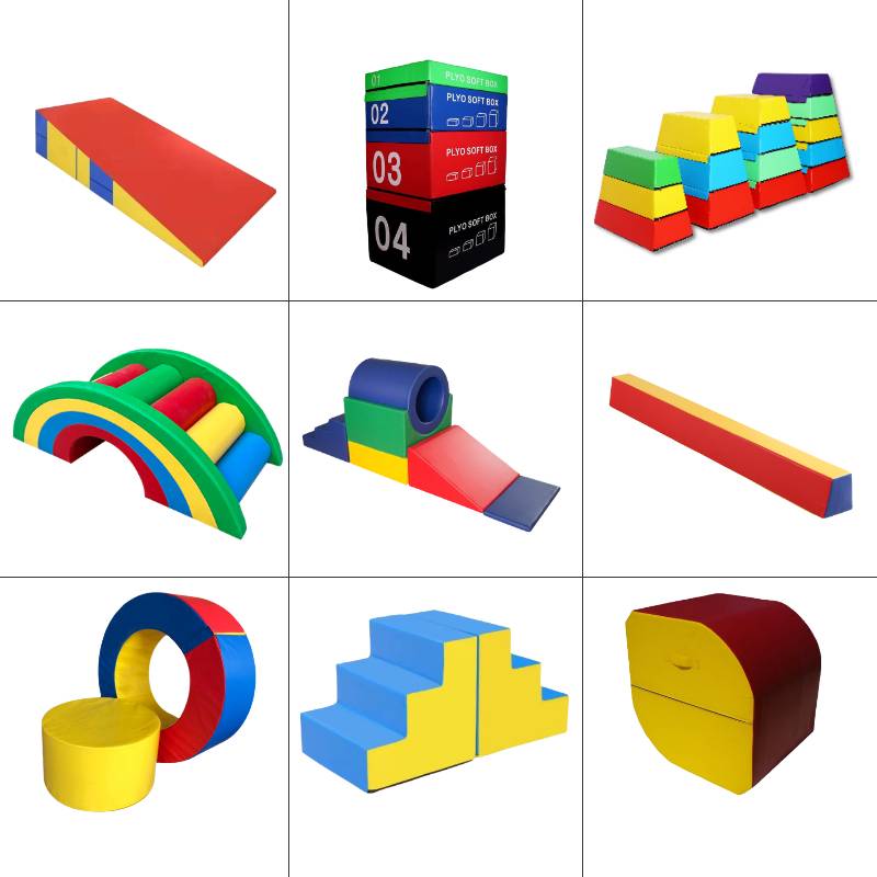 Children's physical fitness training E practicing software equipment S -shaped balance wood jumping box pad children's early education center running and jump combination