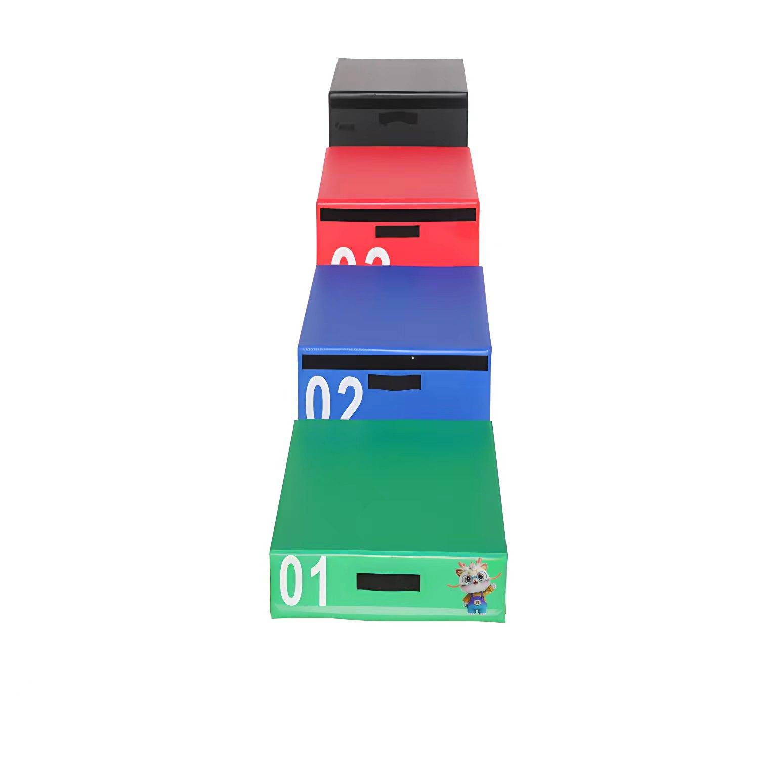 Four -section square jump box