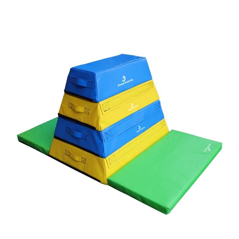 Children's software training equipment jumper jumping box jump box leap -obstacle kindergarten kindergarten Anma goat jump software wood