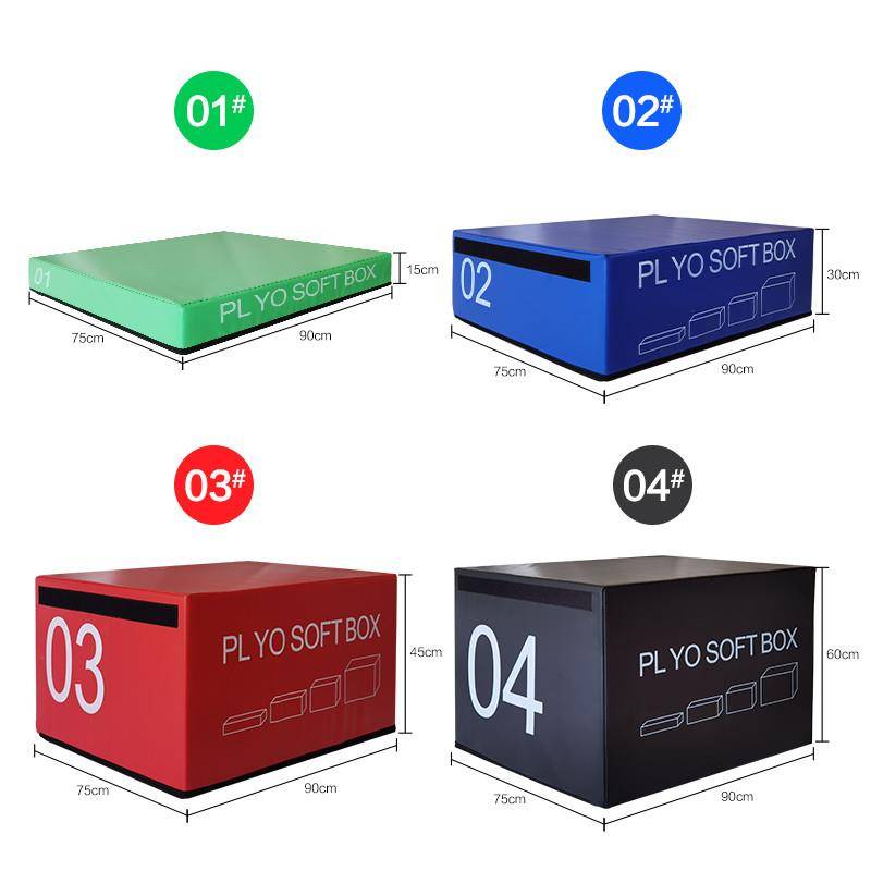 Four -in -one PU combination box jump software jump box boxing martial arts dance children jump box gym outbreak bounce