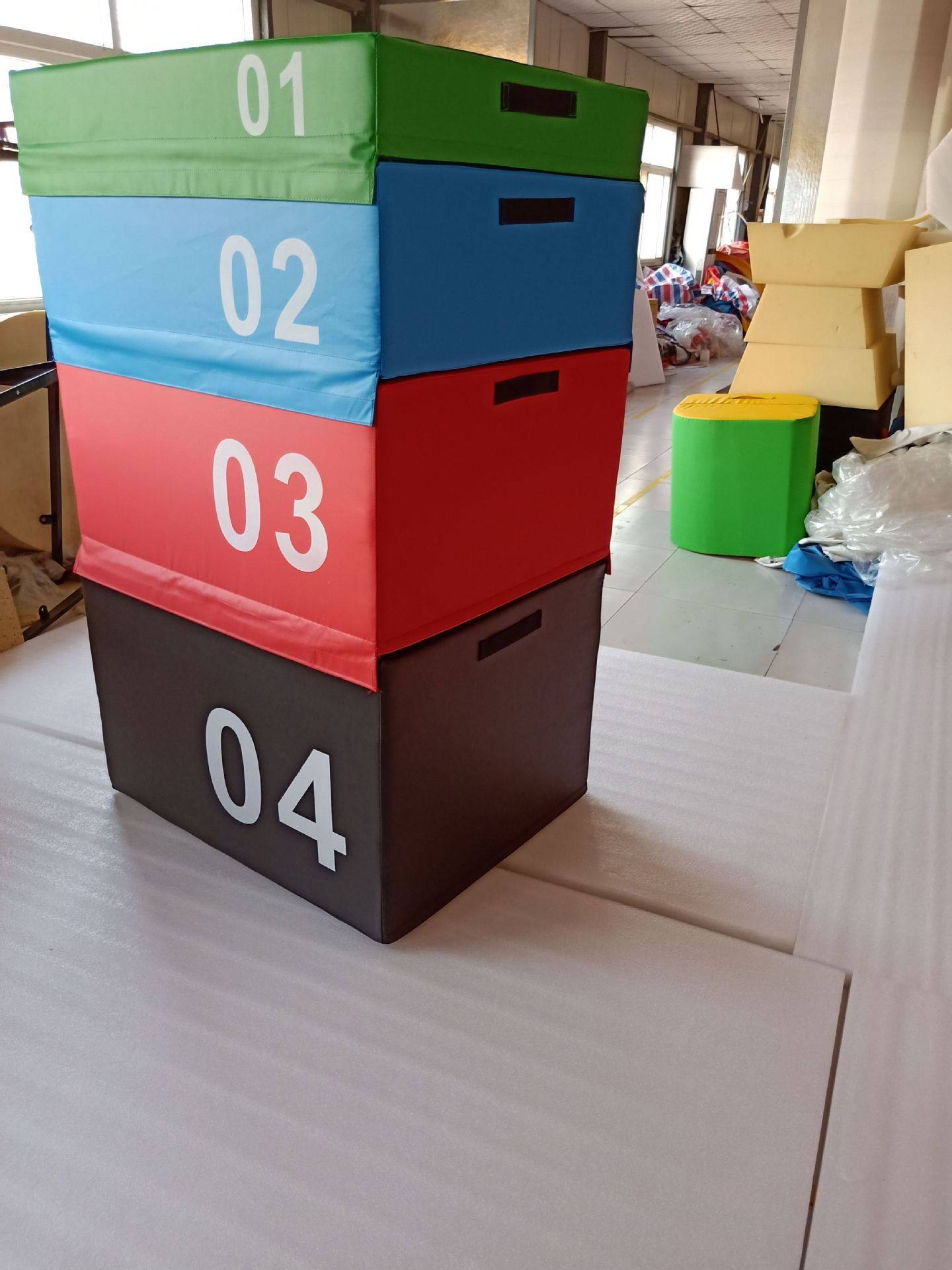 Grade jump box, PVC thickened grid cloth
