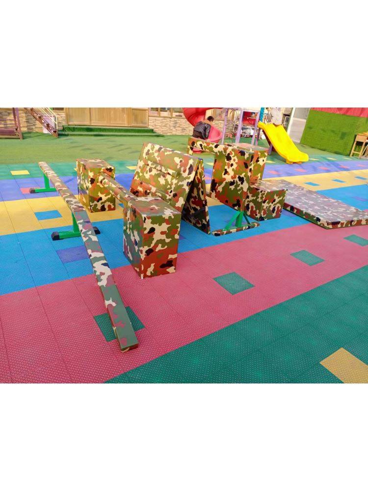 Children's physical fitness training equipment full set of obstacles wall balance wood software teaching aids combination of parkour nine -piece set equipment