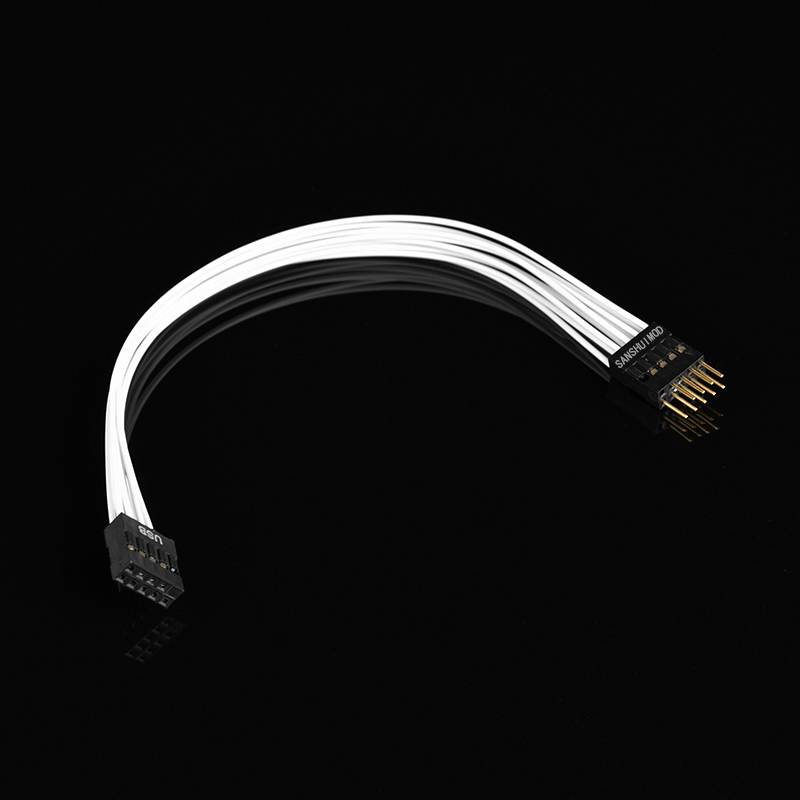 Computer motherboard IO jumper chassis panel USB signal line host internal USB2.0 extension line silver -plated wire