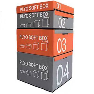 Adult jumping box orange gray (size 90x75x150cm