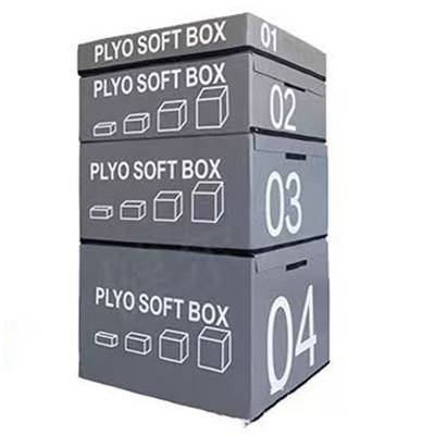 Adult jump box gray (size 90x75x150cm