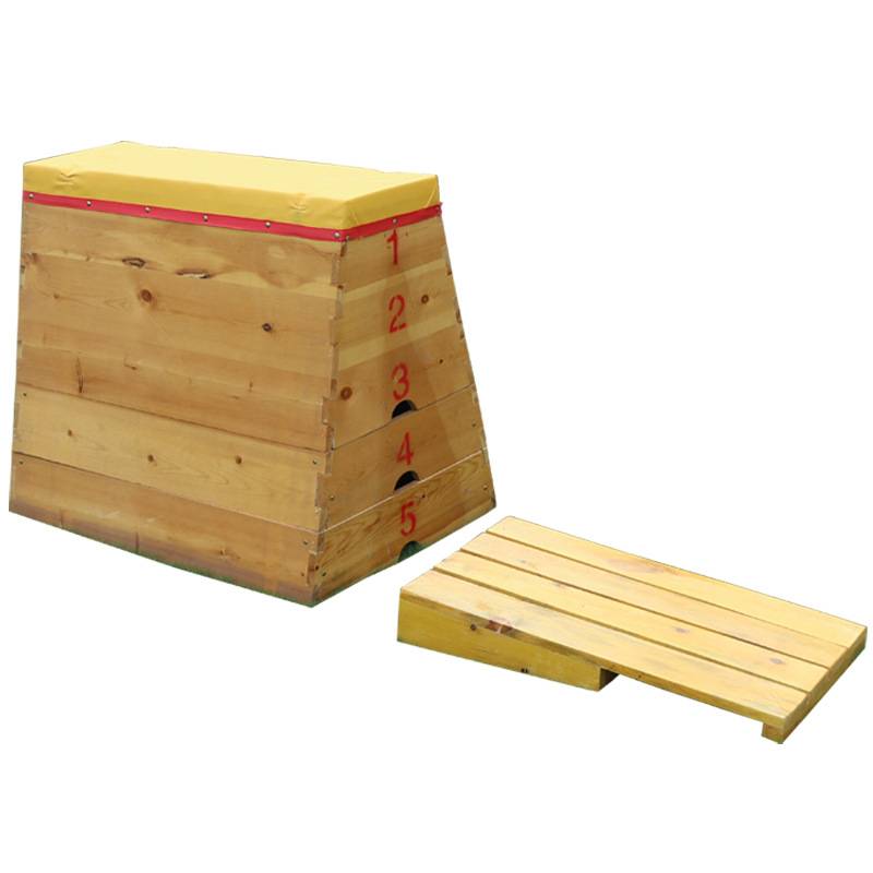 Solid wood jump box school sports training competition wooden five -section boxes pedal gymnastics jumping horse Trojan