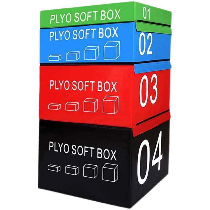 Four -in -one progressive training with software jumping box children's leg muscle exercise taekwondo road training soft jump box
