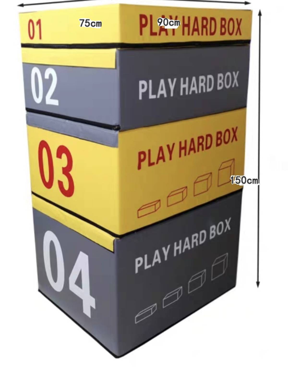 Jumpbox software training for adults in gyms with a combination of ejection and ejection