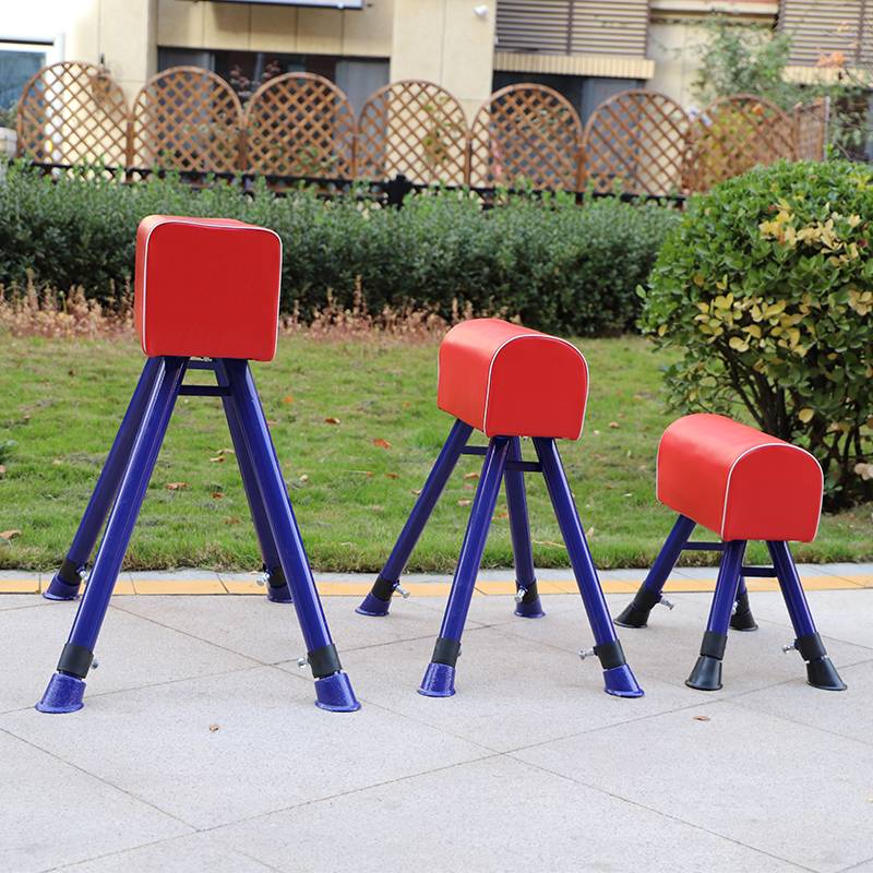 Children's adjustable horses jumping horse kindergarten saddling horse disassembled jumping box big goat jump training equipment spring assistance springboard