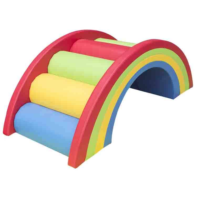 Rainbow Bridge Children's Physical Energy Equipment Equipment Kindergarten Sensory Running Box Obstacles Training Drilling Cave Climbing Bridge Customization
