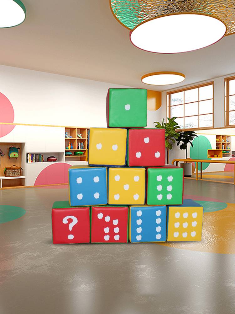 Children's physical fitness training Equipment Triangle slope pad software Balanced wooden jumping box cushion full set of teaching aids
