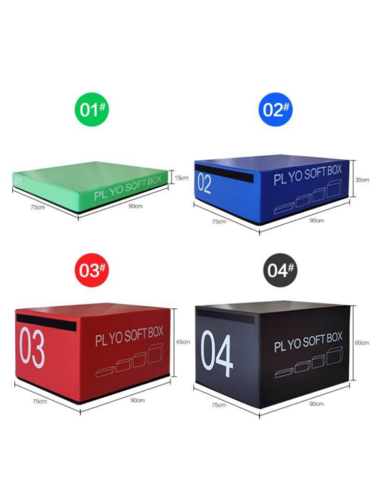 Four -in -one PU combination box jump software jump box boxing martial arts dance children jump box gym outbreak bounce