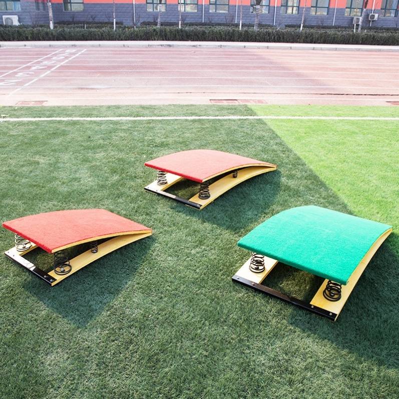 Children's springboard jumping box wooden japst s -shaped spring pedal body suitable training equipment goat jump saddling