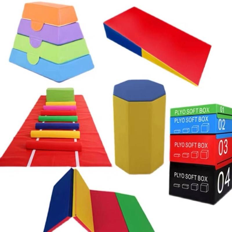 Children's physical fitness training equipment full set of kindergarten children's software balance wood P jump horses saddle horse jump box slope