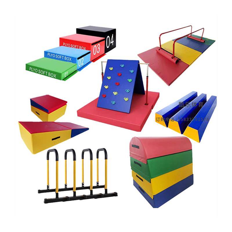 Children's fitness slope pads balance wooden jump boxes, dial -double bars parkour training equipment kindergarten Anji software