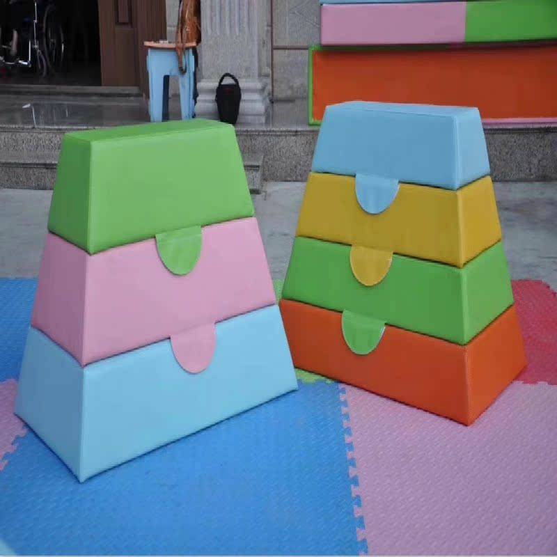 Children's sensory training Equipment Kindergarten sports equipment Parent -child activity combination toy jumping box jump box single shot