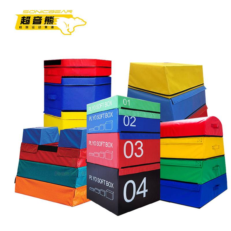 Children's physical fitness professional sensor training equipment, four -in -eight corner jump box -shaped saddling horses obstacle toys