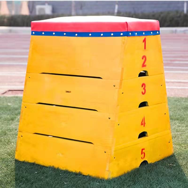 Children's adjustable horses jumping horse kindergarten saddling horse disassembled jumping box big goat jump training equipment spring assistance springboard