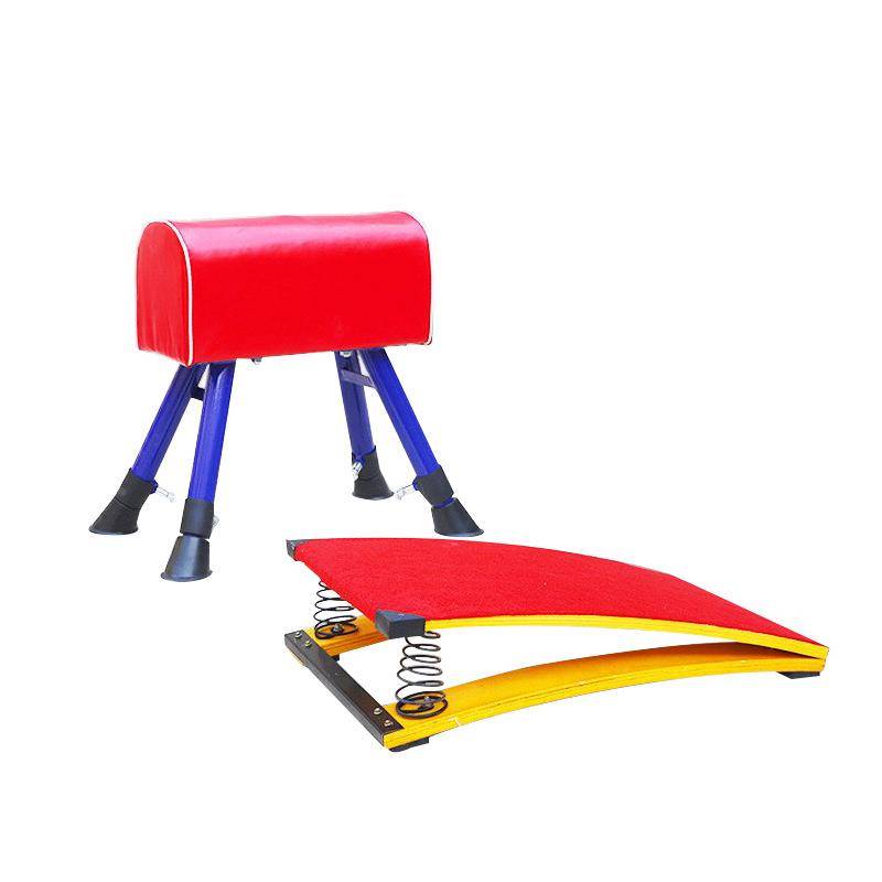 Children's adjustable horses jumping horse kindergarten saddling horse disassembled jumping box big goat jump training equipment spring assistance springboard