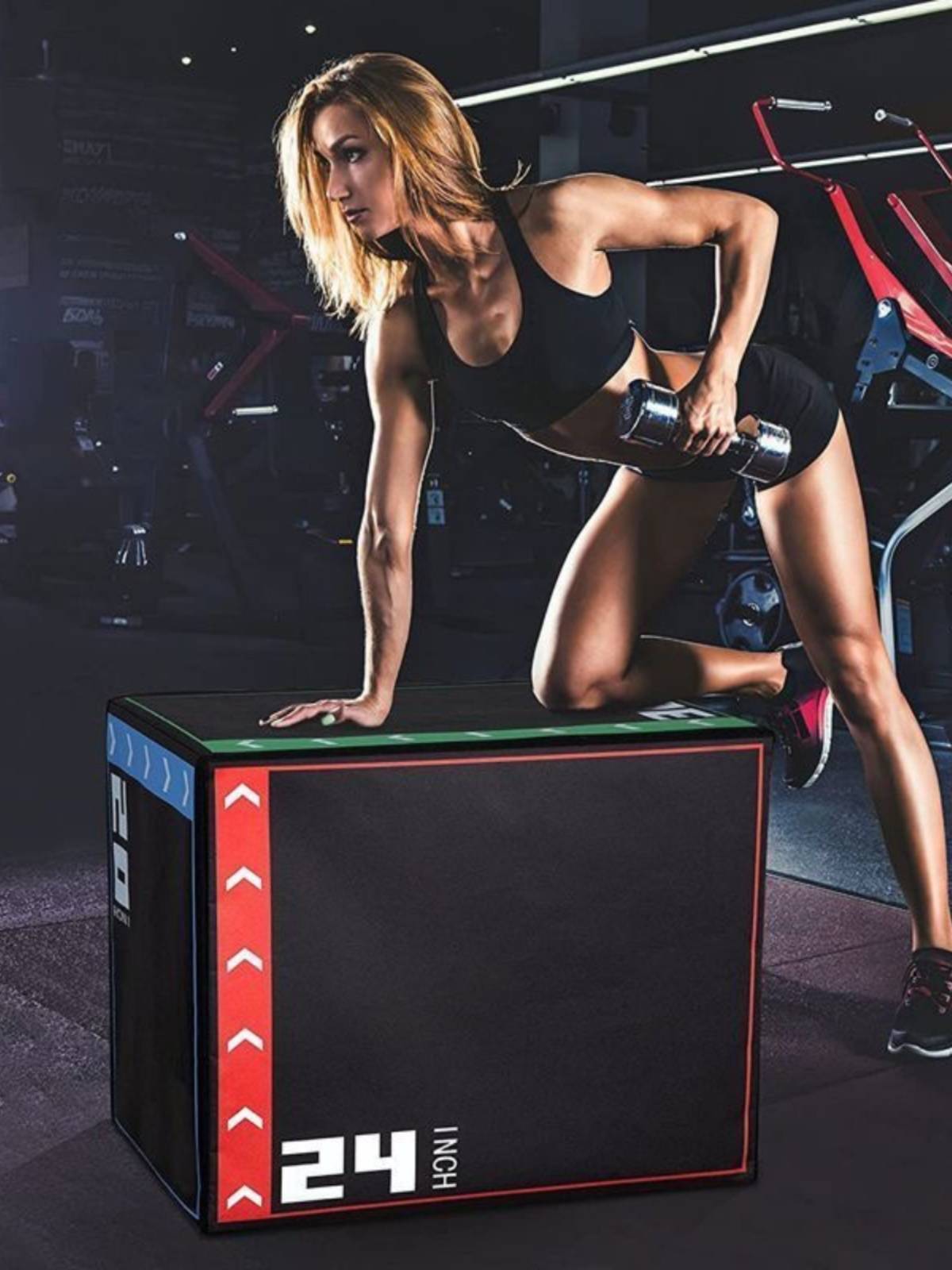 Three -in -one jump box PVC software jumping stool body can train jumping horse gym yoga suite