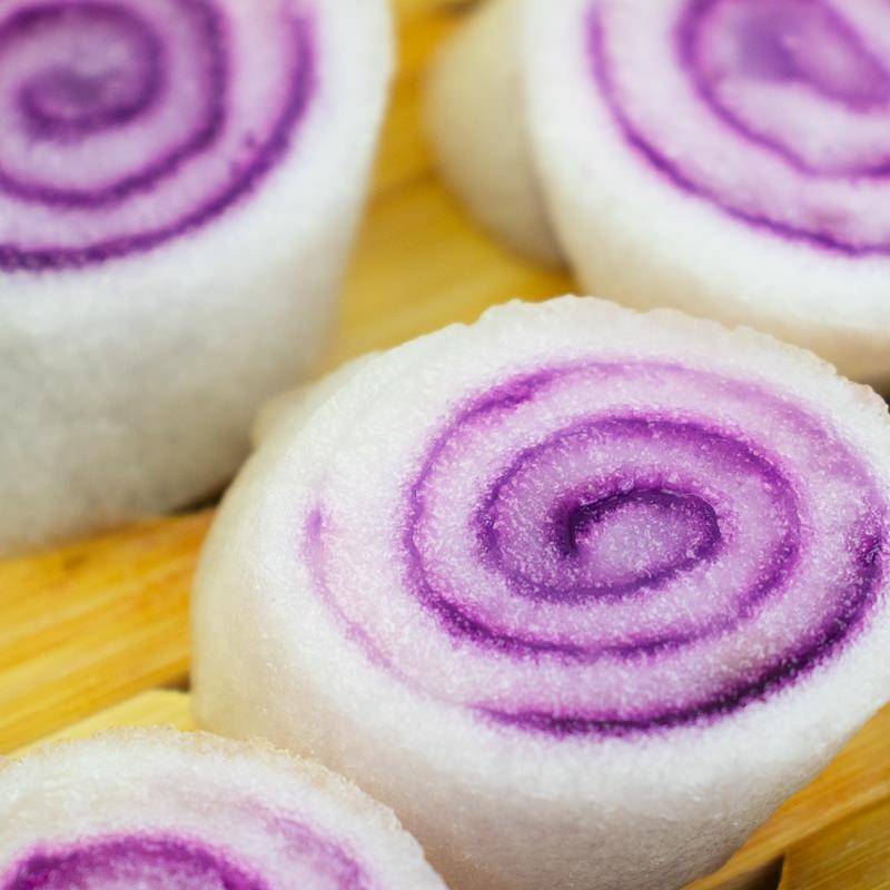 Fengzai Milan jump cake 220g*16 bags of purple potato glutinous rice hair cake snack hotel commercial breakfast semi -finished box