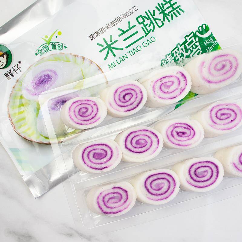 Fengzai Milan jump cake 220g*16 bags of purple potato glutinous rice hair cake snack hotel commercial breakfast semi -finished box