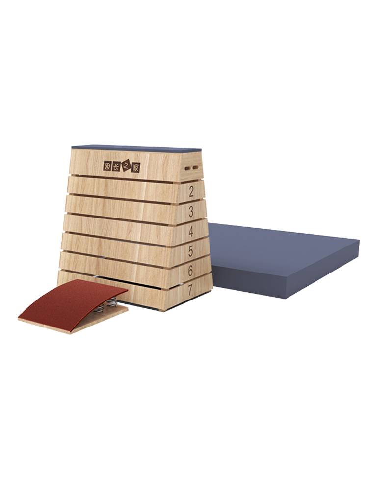 Kindergarten wooden jump box jumping horse combination set children's physical training equipment jumping goat protection pad japstine