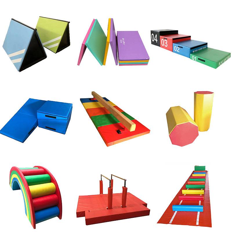 Children's physical fitness training software teaching aids parkour equipment full set of parkour triangle baffle balance wood children jump boxes