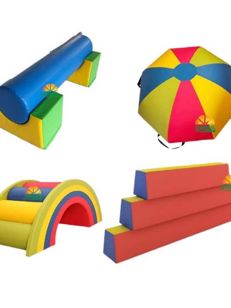 Children's fitness slope pads balance wooden jump boxes, dial -double bars parkour training equipment kindergarten Anji software