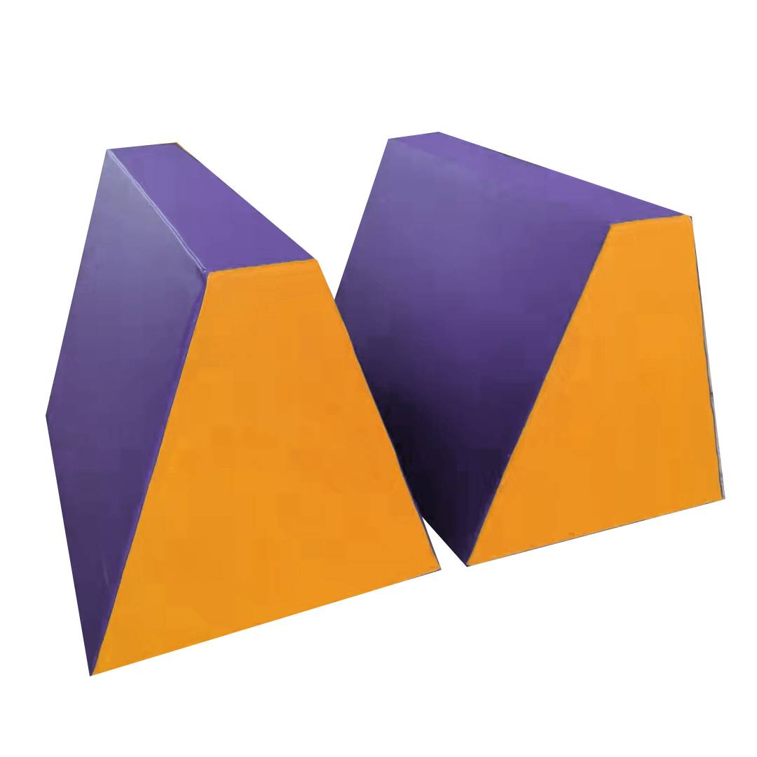 Children's fitness trapezoidal jumper combination soft bag wooden box energy parkour can cross the obstacle wall training baffle teaching aid