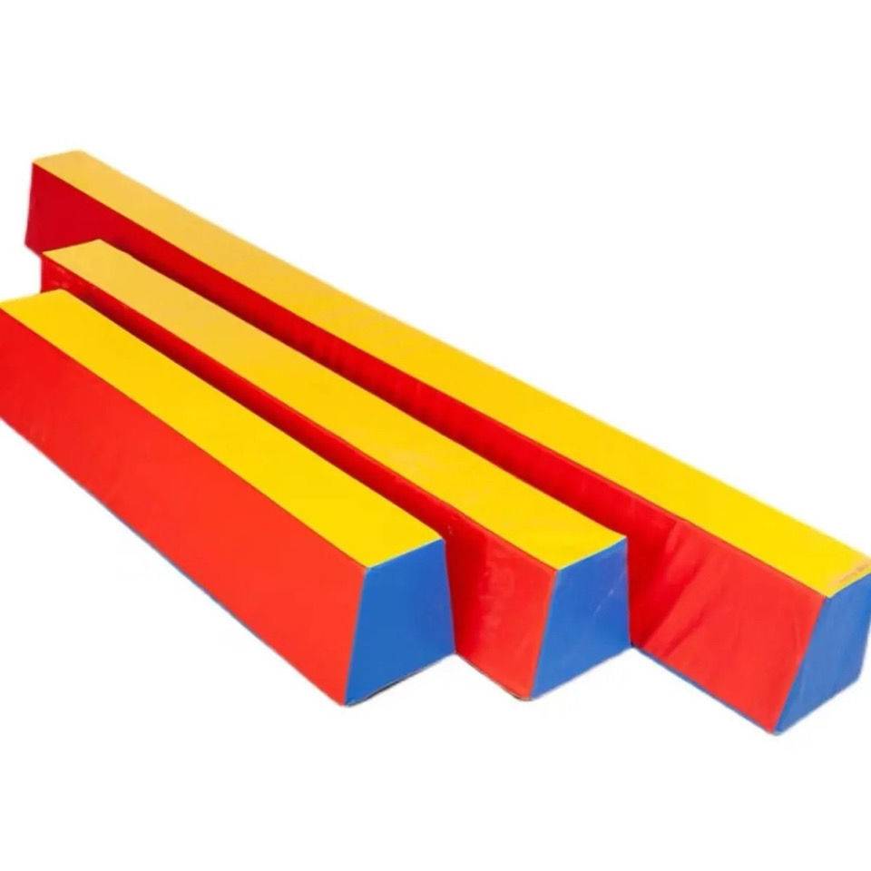 Children's physical fitness parkour training equipment Kindergarten software balance wood slope pad tripod baffle nine sets