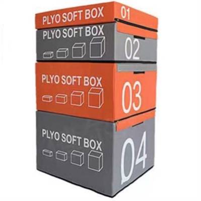 Orange gray children jump box size 75x65x130cm