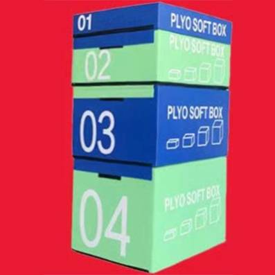 Green and blue children's jump box size 75x65x130cm