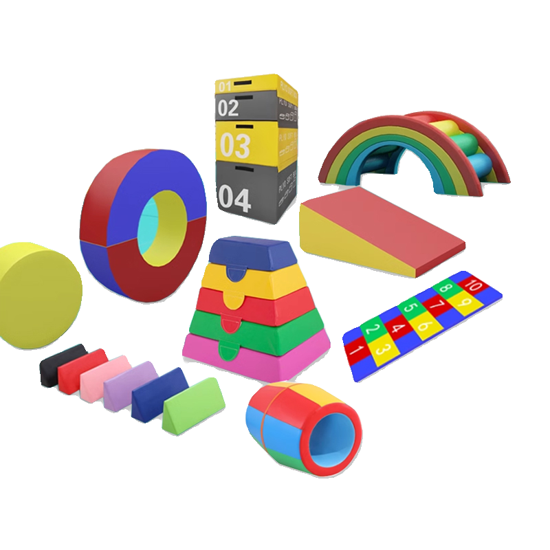 Children's physical fitness software parkour training equipment teaching ital full set of slope pad jump box baffle balance wood combination