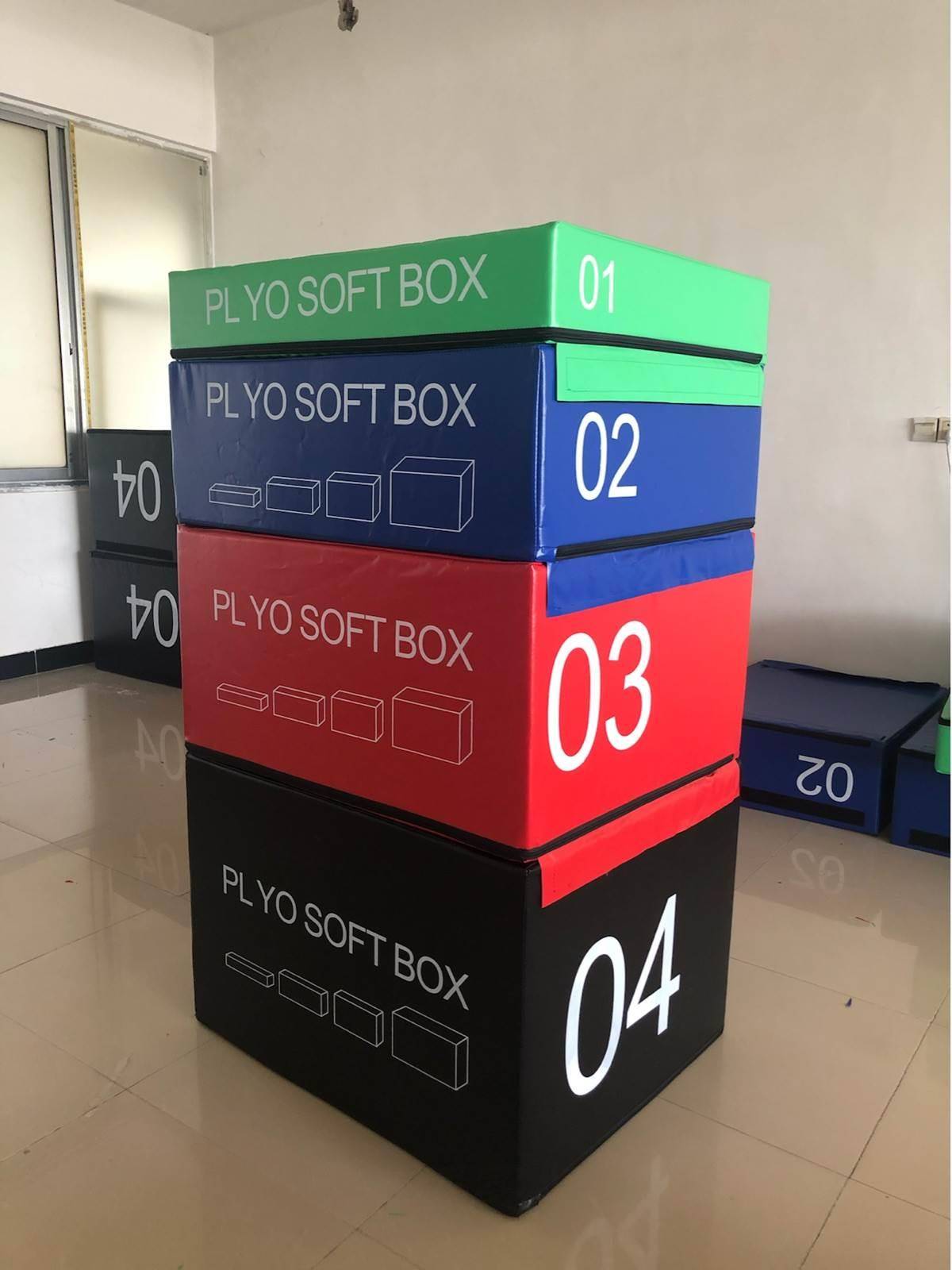 Gym burst power bomb jump box boxing martial arts dance children jump box, PU jump box software combination