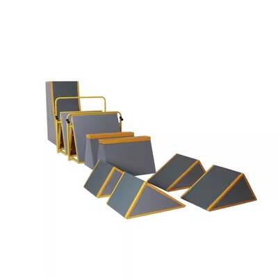 Children's Faculty Termidity Training Equipment Kindergarten Tank Squatting Triangle Nine -piece Combined Curved Calligraphy Cool Wall