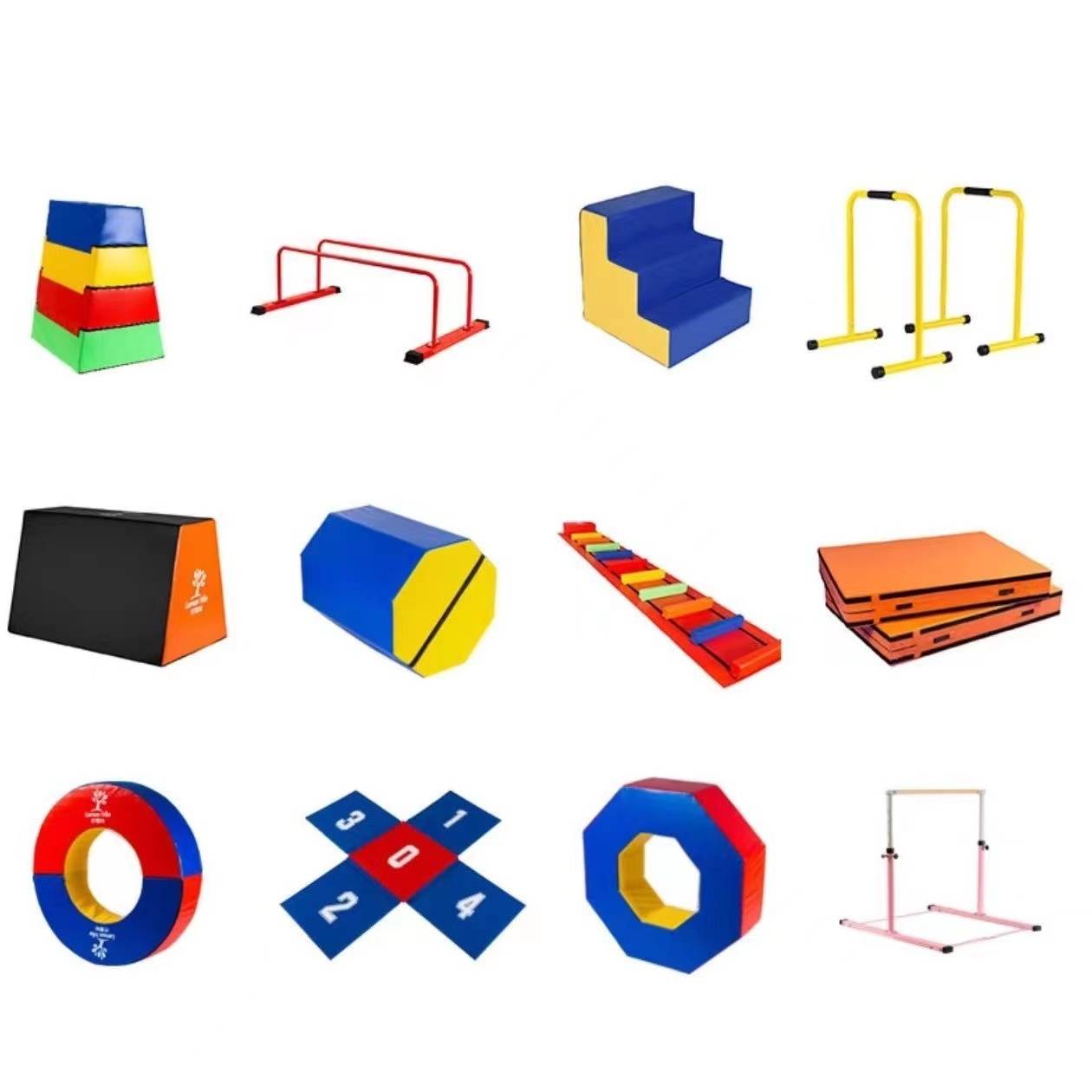 Children's physical fitness training Equipment Software jumping horse jump box Early teaching aids and slope mats balancing wood positive and negative pole