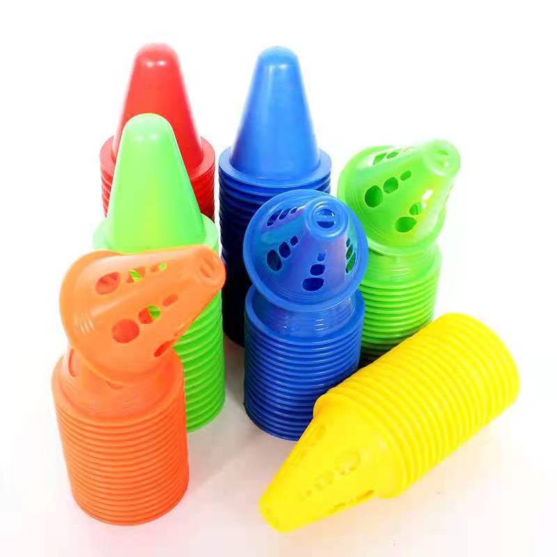 10 mixed wheel piles with holes