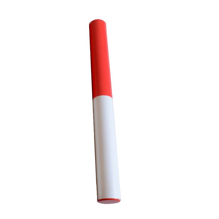 Track and field competition standard PVC relay stick 100 meters pass red and white high -strength plastic durability
