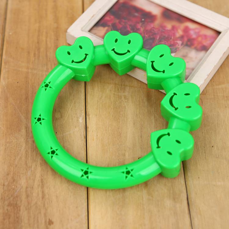 Thicked 18cm love smiley face ring green green